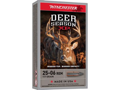 Winchester Deer Season Xp Ammo 25 06 Remington 117 Grain Extreme Point