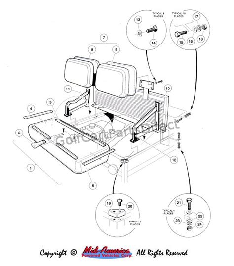 Club Car Front Seat Replacement Parts