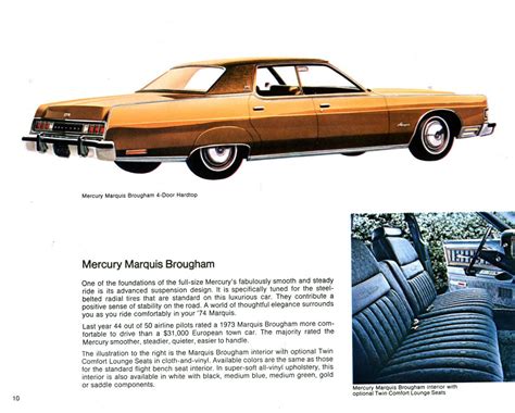 1974 Mercury Marquis Brougham Four Door Hardtop Car Advertising Car