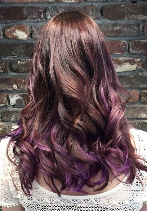 Purple Balayage By Imke Salon Du Trezo More Purple Brown Hair
