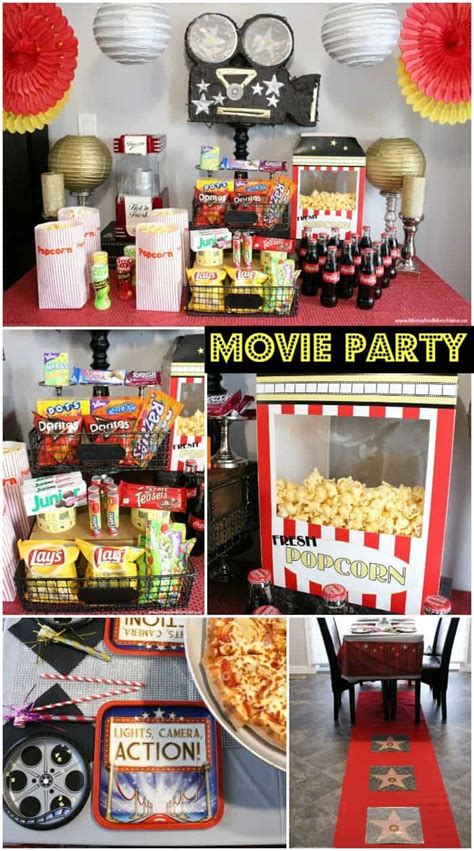 Movie Night Party Ideas Moms And Munchkins Movie Themed Party Movie