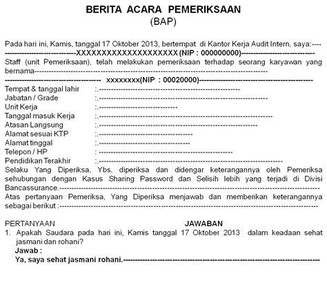 11 Contoh Berita Acara Rapat Pemeriksaan Kejadian Kehilangan Dll