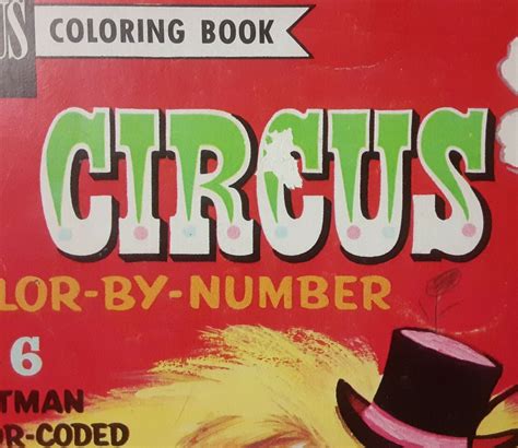 Circus Color By Number Book Whitman Ebay