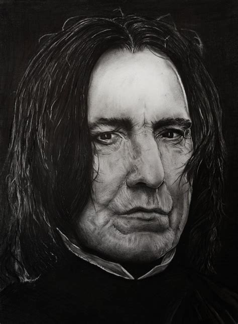 Alan Rickman Severus Snape Portrait Drawing Ph