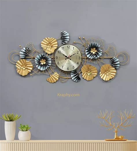 Buy Aesthetic Multicolor Iron Wall Hanging Wall Clock Online Kraphy