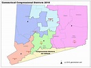 Map of Connecticut Congressional Districts 2016