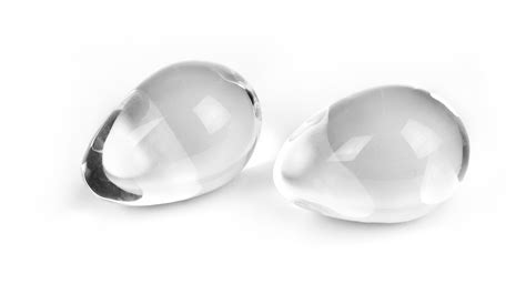 Spartacus Blown Glass Kegel Eggs Clear