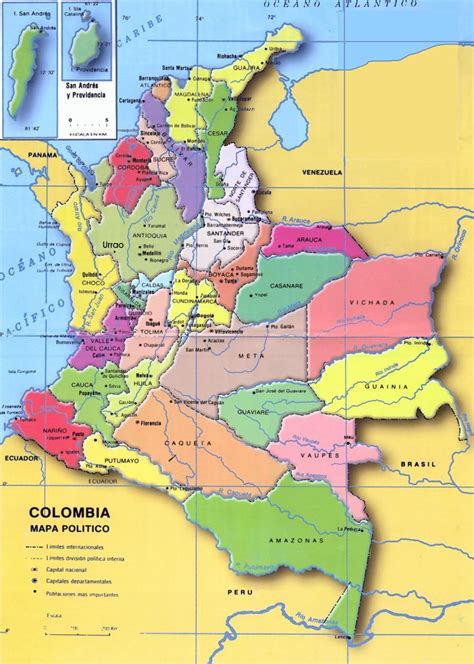 Mapa Político De Colombia Cucaluna
