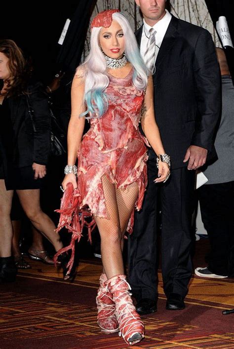 Lady Gaga Lady Gaga Costume Lady Gaga Meat Dress Iconic Dresses