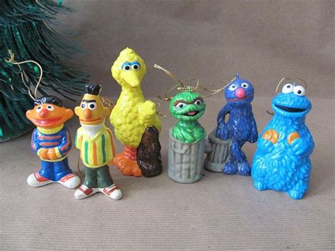 Vintage Christmas Ornaments 1980s Sesame Street With Images