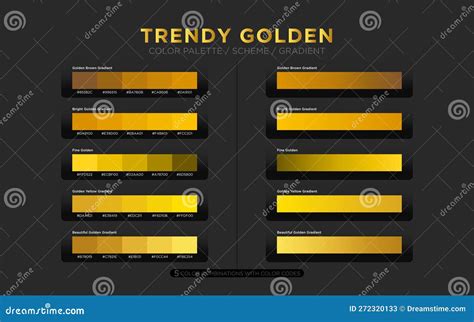 Golden Color Palettes Golden Color Schemes Golden Color Gradients 5