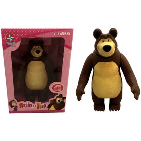 Brinquedo Infantil Boneco Urso Do Desenho Da Masha Estrela