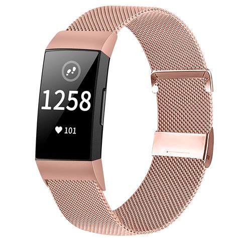 Xfyele Metal Mesh Stainless Steel Watch Band Compatible With Fitbit