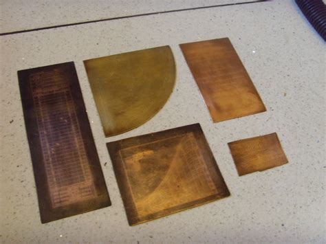 Antique Set Of Copper Printing Plates E C Middlton Sundials Graphs
