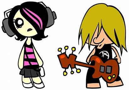 Emo Guy Guitar Cartoon Punk Player Sad