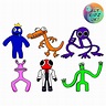 Rainbow Friends Characters PNG Bundle, Roblox Inspired Digital Download ...