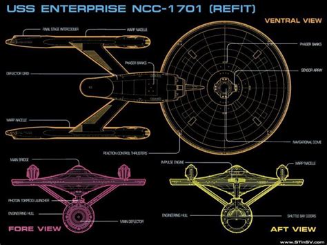 Enterprise Schematic Star Trek The Original Series Wallpaper