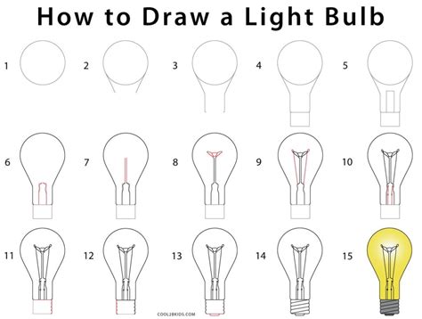 How To Draw A Lightbulb Step By Step Pictures Cool2bkids