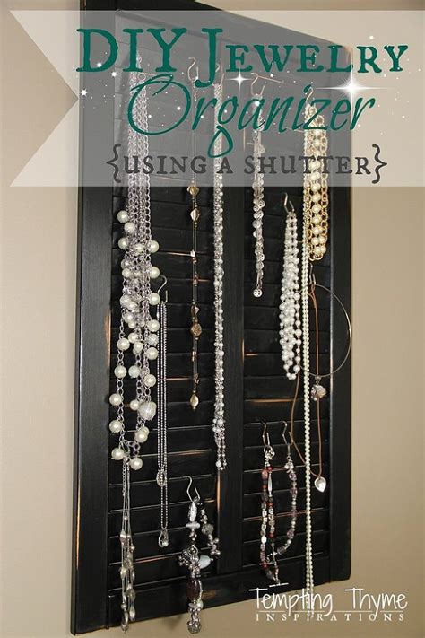 Diy Jewelry Organizer From An Old Shutter Cabinet Door Jewelry
