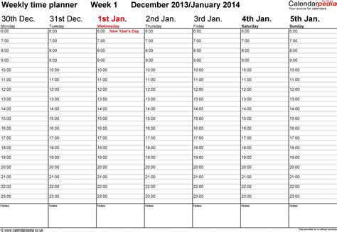 Week Calendar With Time Slots Calendar Template 2021