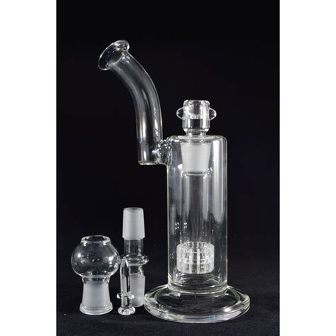 Clear Thick Glass Dual Purpose Bubler Bong With Stereo Matrix Percolat