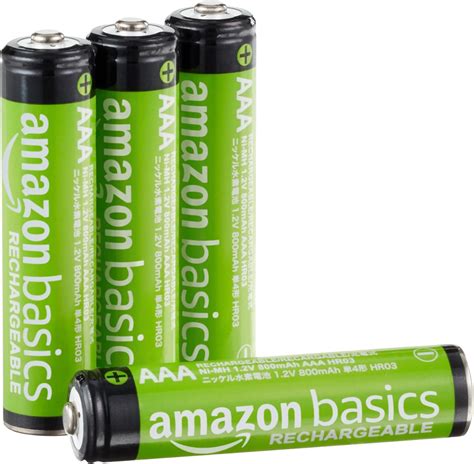 Amazon Basics Paquete De 4 Baterías Recargables Aaa Performance 800