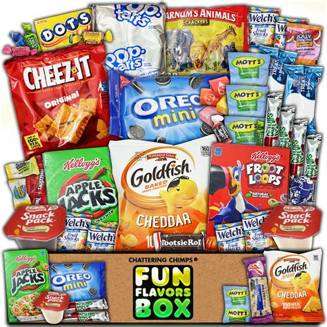 Snack Box Variety Care Package 40 Count Lunch Box Snack T Etsy