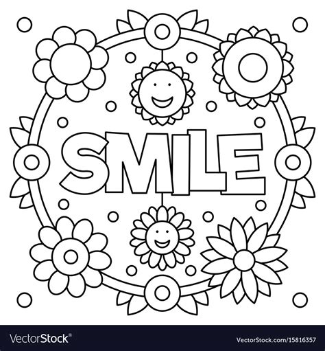 ️smile Coloring Page Free Download