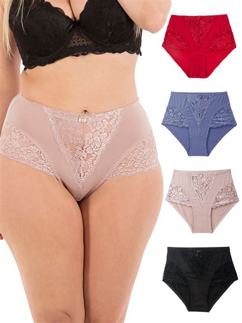 Womens Underwear Sexy Briefs Lace Tummy Control Panties S Plus Size Gi