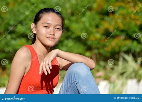 A Pretty Filipina Female Relaxing Stock Image Image Of Calm Philippines