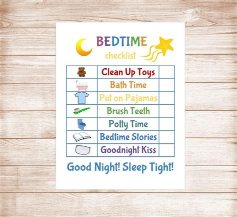 Kids Morningbedtime Checklist Printable Chore Chart Kid Etsy In 2021