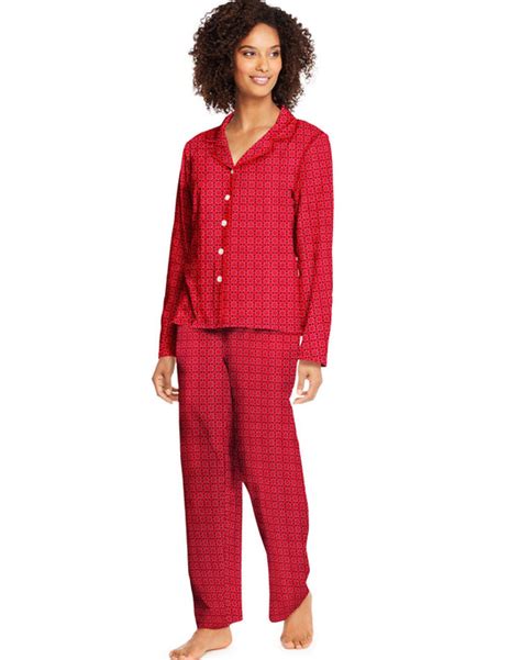29294 Hanes Womens Plus Knit Notched Collar Top And Pants Sleep Set
