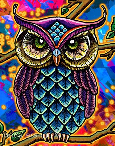 Pin By Maria Arango On Artwork Owl Whimsical Owl Fractal Art