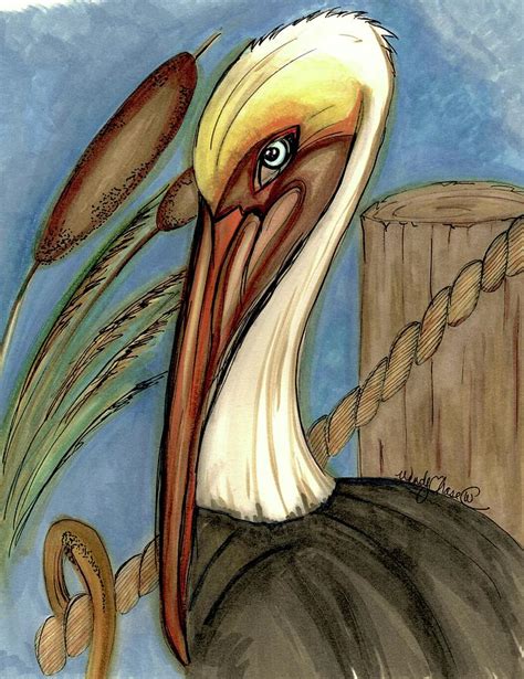 Pelican Drawing By Wendy Chase Fine Art America