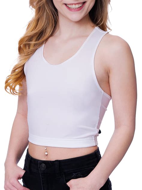 Womens Firm Compression Racerback Crop Top Chest Binder And Minimizer Ftm Chest Binders For