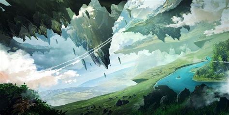 Floating Island By Inktheory On Deviantart Environment Concept Art