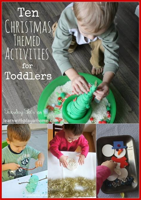 Toddler's brains are like sponges, they are just soaking up all the new experiences and learning new things about the world around them. Learn with Play at Home: 10 Christmas Activities for Toddlers