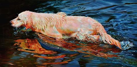 Golden Retriever Painting Reflections Of Sadie By Kelly Mcneil Dog