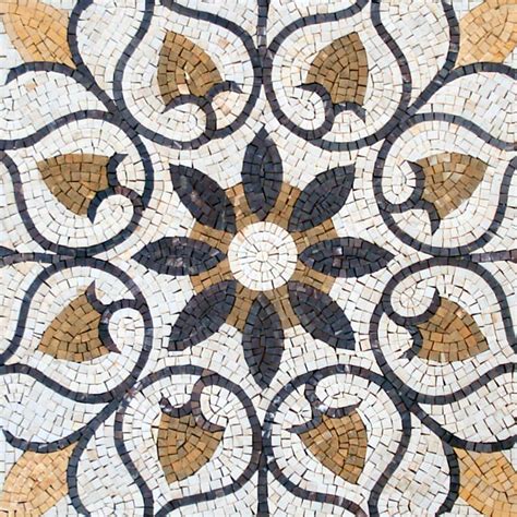 Sq014 Buds Pattern Square Marble Mosaic Tile In 2021 Mosaic Art