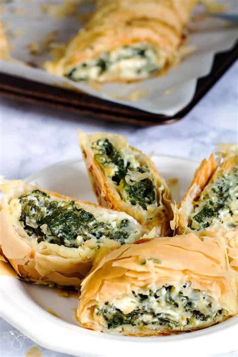 Spinach And Cheese Phyllo Pie Recipe Spinach Cheese Food Recipes