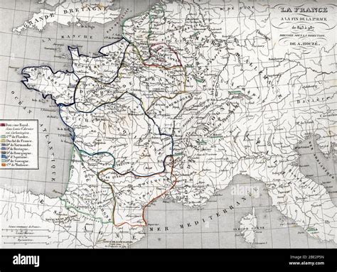 Carte Historique De La France A La Fin Du Regne Des Carolingiens 987