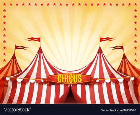 Big Top Circus Background With Banner Royalty Free Vector