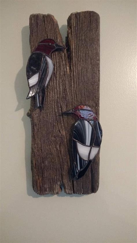 Stained Glass Woodpecker Wall Hanging Etsy Wall Hanging Stained Glass Glass Collection