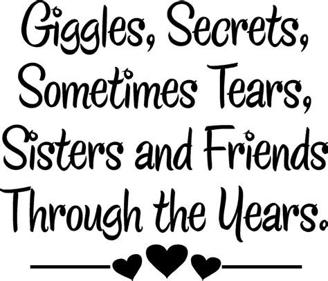 Giggles Sisters Friends Vinyl Wall Decal Words Stickers Ebay