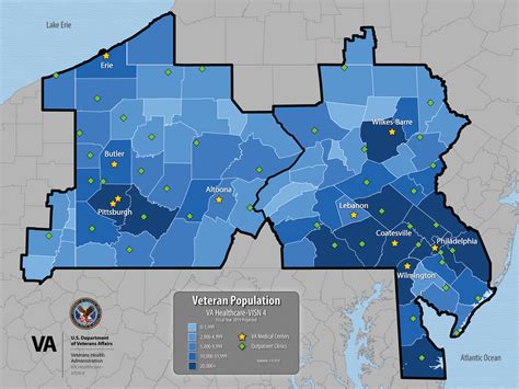Va Healthcare Visn 4 Veteran Population And Service Area Map