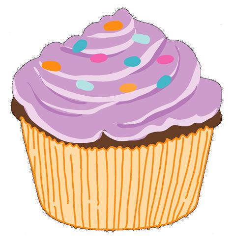 Cartoon Illustration Of Sweet Muffin Cake With Chunks Of Chocolate