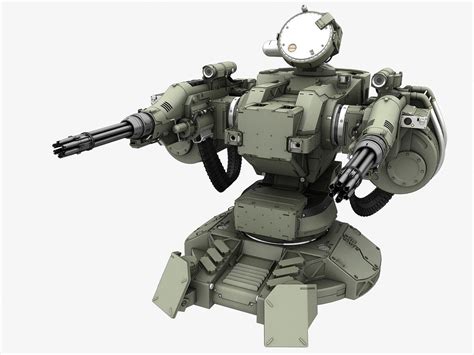 3d Guns Turret Sci Fi Weapons Weapons Guns Futuristic Technology