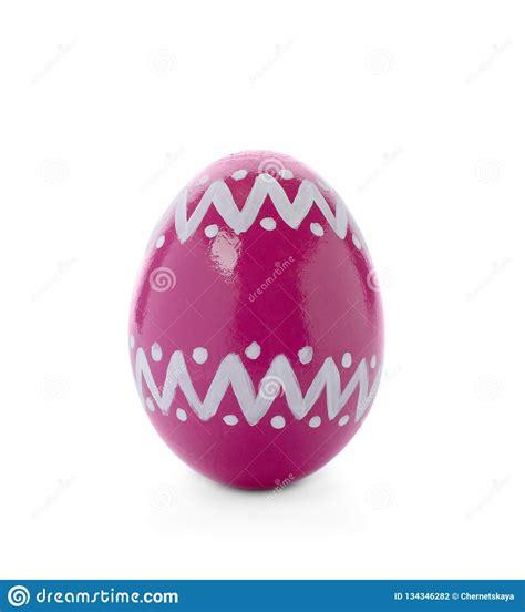 Decorated Easter Egg On White Background Stock Photo Image Of Design
