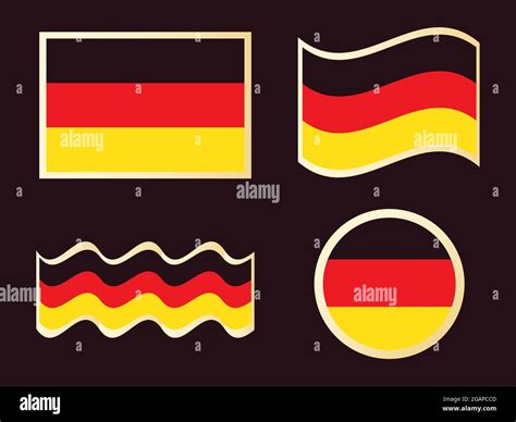 Set Of German Flags Stock Vector Image And Art Alamy