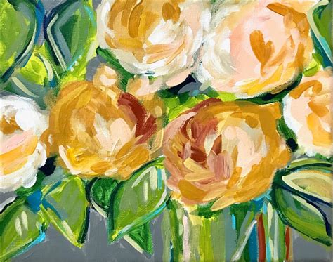 Abstract Flower Paintings — Elle Byers Art Flower Art Painting
